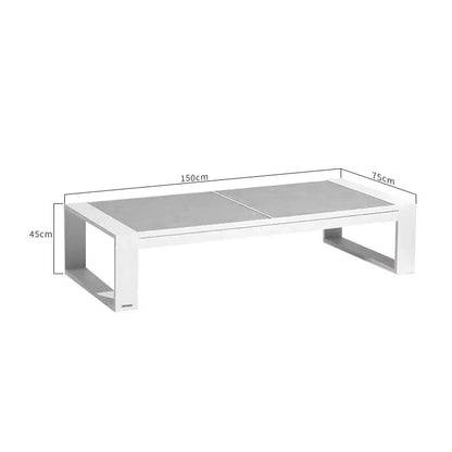 Outdoor Sofa Modern Waterproof White Aluminum Set Outdoor Patio Garden Sofa Set