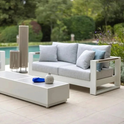 Outdoor Sofa Modern Waterproof White Aluminum Set Outdoor Patio Garden Sofa Set