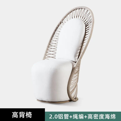 Outdoor sofa Garden furniture Rattan leisure bed Round bed Aluminum alloy combination chair