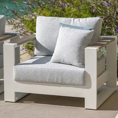 Outdoor Sofa Modern Waterproof White Aluminum Set Outdoor Patio Garden Sofa Set