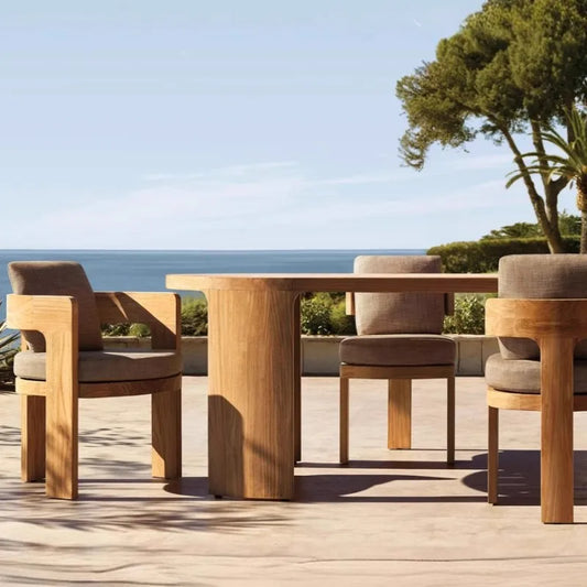 High-End Excellent Quality Luxury Furniture Outdoor Dining Set Aluminum Dining Table and Chair for Hotel Patio