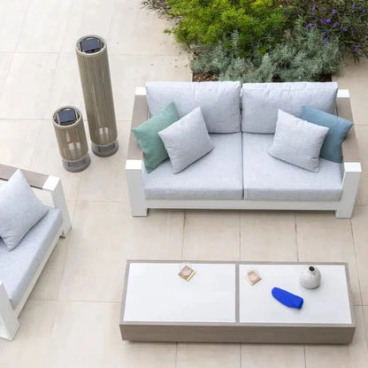 Outdoor Sofa Modern Waterproof White Aluminum Set Outdoor Patio Garden Sofa Set