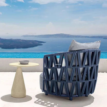 Garden Rope Waterproof Sun Protection Sets Leisure Outdoor Sofas Nordic Patio Furniture Villa Home Aluminum Alloy Lounge Chair