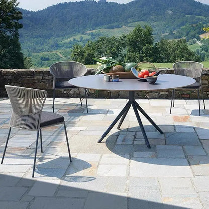 Nordic Rope Outdoor Furniture Set, Poltronas de lazer, Impermeável, Varanda Garden Chair, Cadeiras do encosto do café