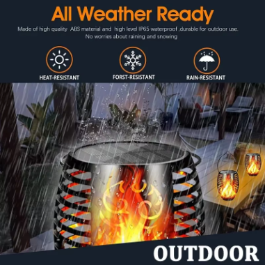 Outdoor Solar Torch Lights Waterproof Garden Patio Flickering Dancing Flame Lamp Lawn Lighting