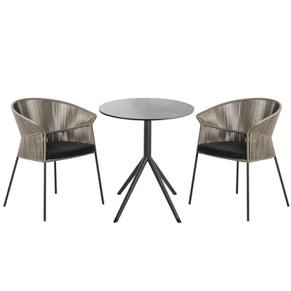 Nordic Rope Outdoor Furniture Set, Poltronas de lazer, Impermeável, Varanda Garden Chair, Cadeiras do encosto do café