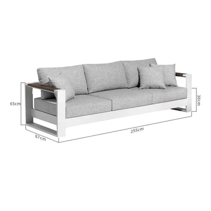 Outdoor Sofa Modern Waterproof White Aluminum Set Outdoor Patio Garden Sofa Set