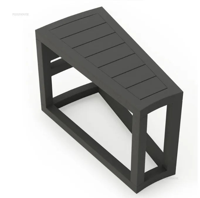 Outdoor Waterproof Sun Protection Garden Sofas Curved Outdoor Sofa Aluminum Alloy Courtyard Villa Reception Sofa Coffee Table